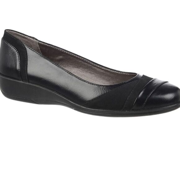 LifeStride Indeed Flats Comfort walking shoe black leather memory foam 9.5M - Picture 1 of 13
